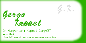 gergo kappel business card